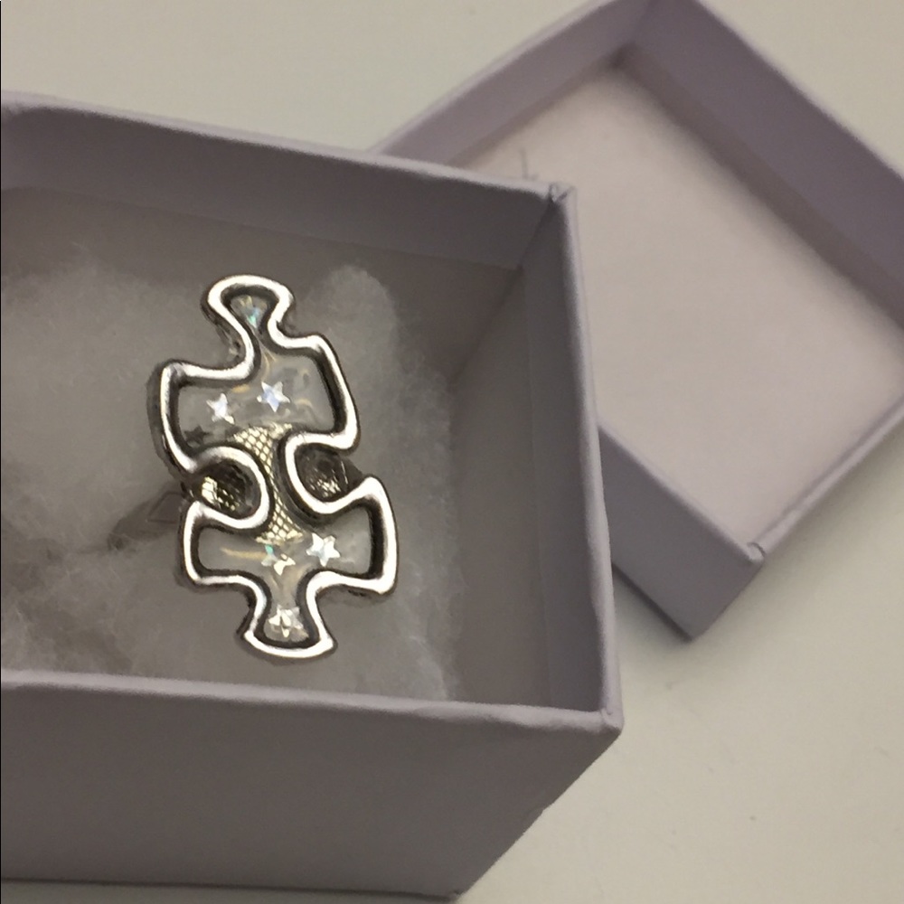 Handcrafted Resin Autism Awareness Ring